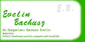 evelin bachusz business card